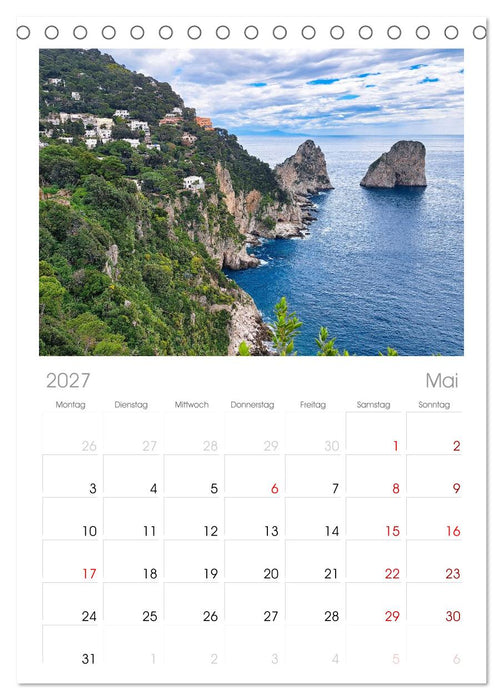 Faszinierendes Capri (CALVENDO Tischplaner A5H 2027)