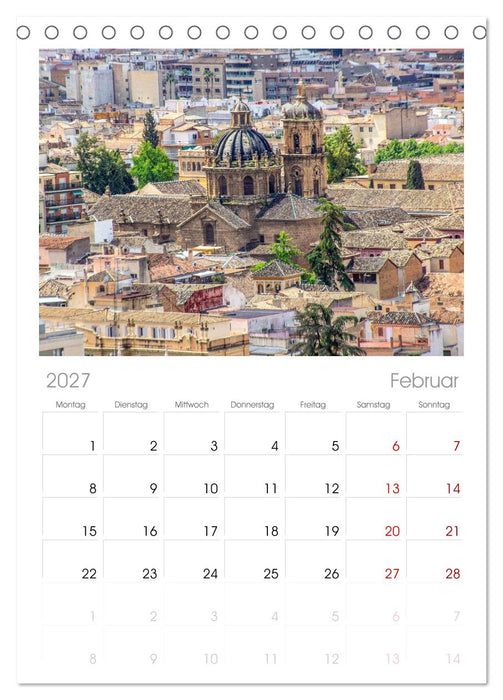 Ein Herz für Granada (CALVENDO Tischplaner A5H 2027)