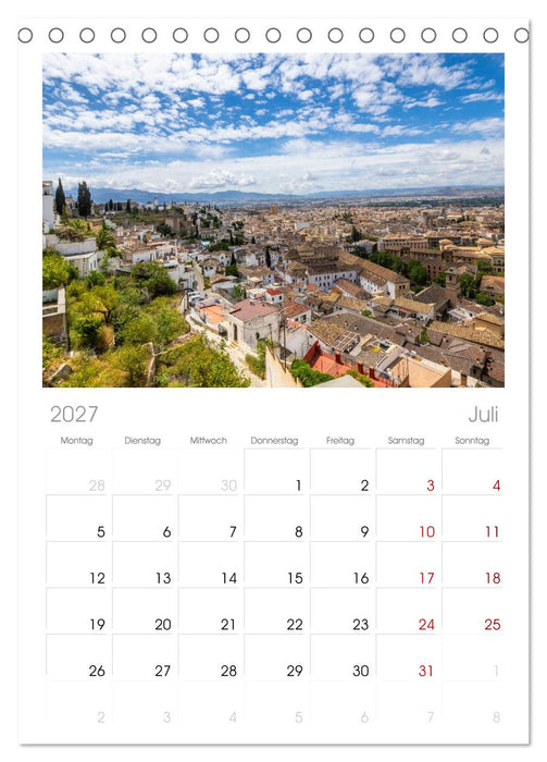 Ein Herz für Granada (CALVENDO Tischplaner A5H 2027)