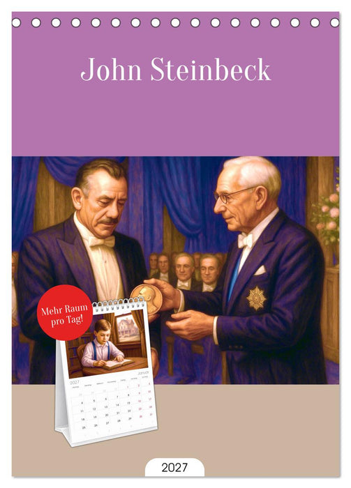 John Steinbeck (CALVENDO Tischplaner A5H 2027)