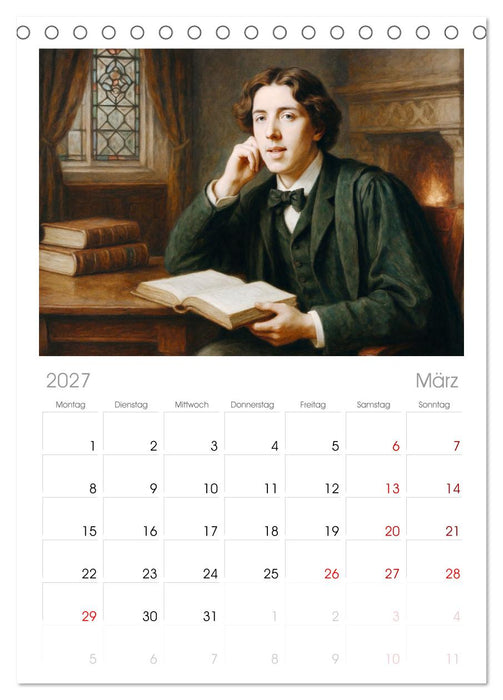 Oscar Wilde (CALVENDO Tischplaner A5H 2027)