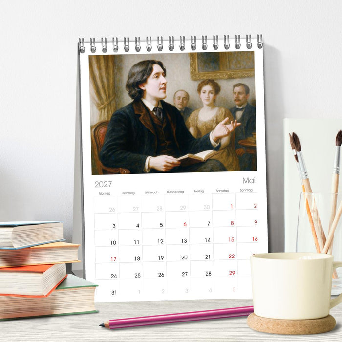 Oscar Wilde (CALVENDO Tischplaner A5H 2027)