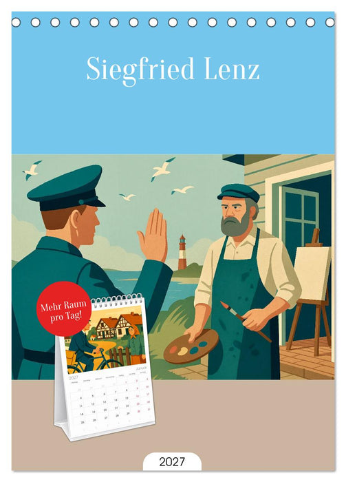 Siegfried Lenz (CALVENDO Tischplaner A5H 2027)