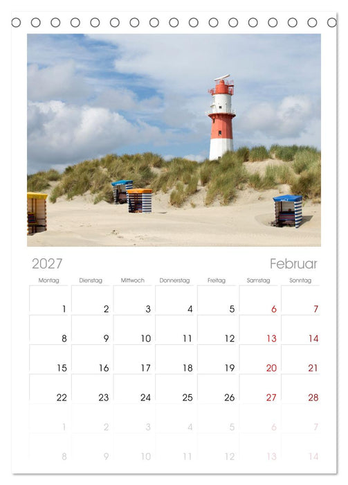 Borkum - Momente einer Reise (CALVENDO Tischplaner A5H 2027)