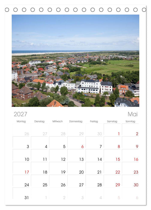 Borkum - Momente einer Reise (CALVENDO Tischplaner A5H 2027)