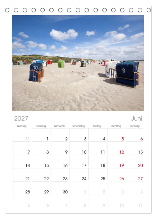 Borkum - Momente einer Reise (CALVENDO Tischplaner A5H 2027)