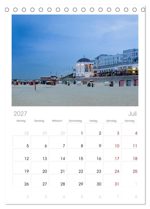 Borkum - Momente einer Reise (CALVENDO Tischplaner A5H 2027)