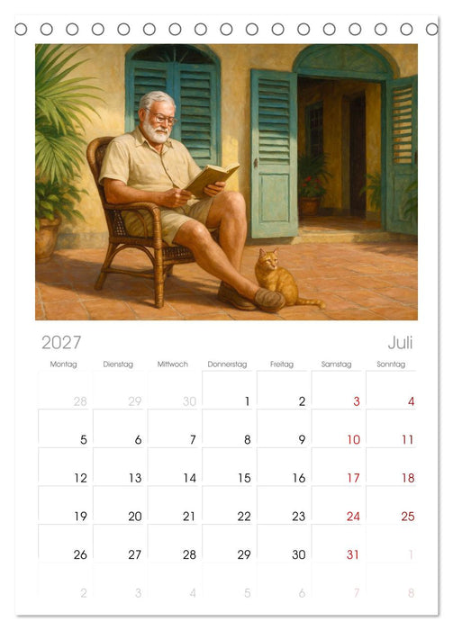 Ernest Hemingway (CALVENDO Tischplaner A5H 2027)