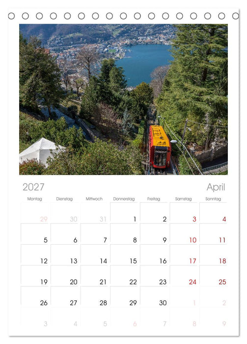 Como und der Comer See (CALVENDO Tischplaner A5H 2027)