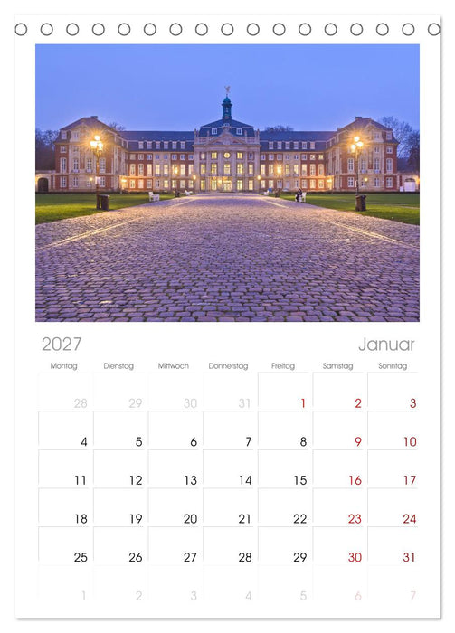 Magisches Münster (CALVENDO Tischplaner A5H 2027)