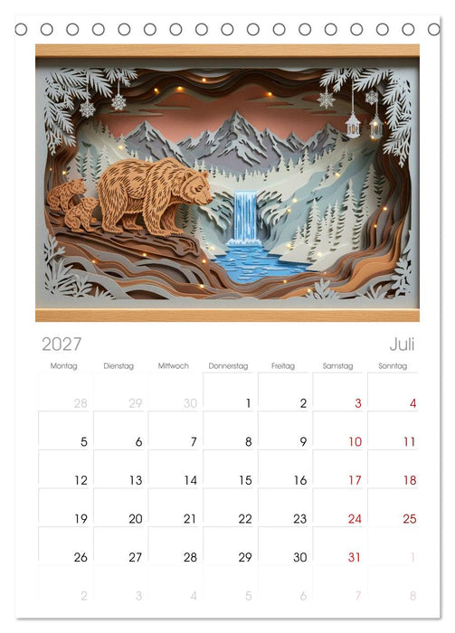 Wild West Dioramas (CALVENDO Tischplaner A5H 2027)