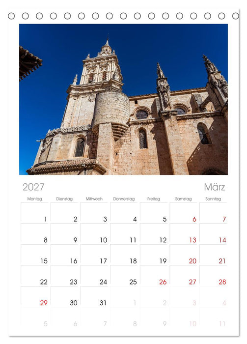 Spanische Kathedralen (CALVENDO Tischplaner A5H 2027)