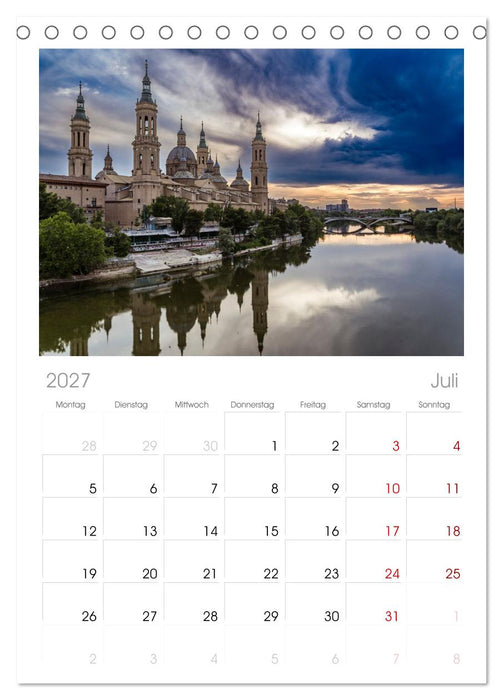 Spanische Kathedralen (CALVENDO Tischplaner A5H 2027)