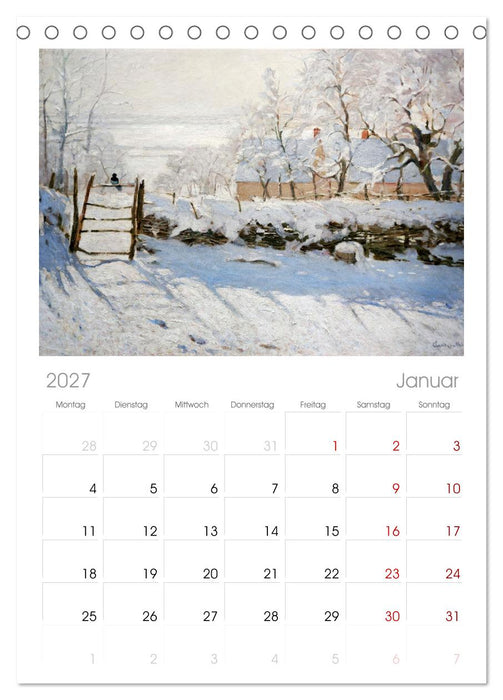 Typisch Monet (CALVENDO Tischplaner A5H 2027)