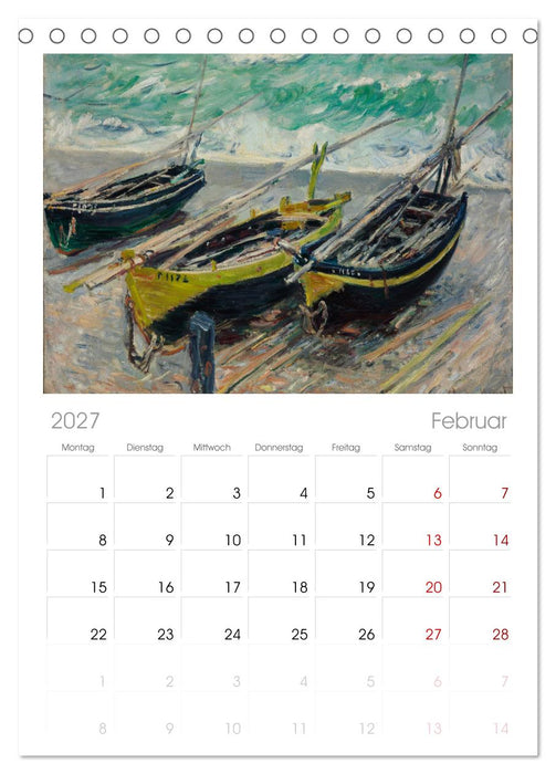 Typisch Monet (CALVENDO Tischplaner A5H 2027)