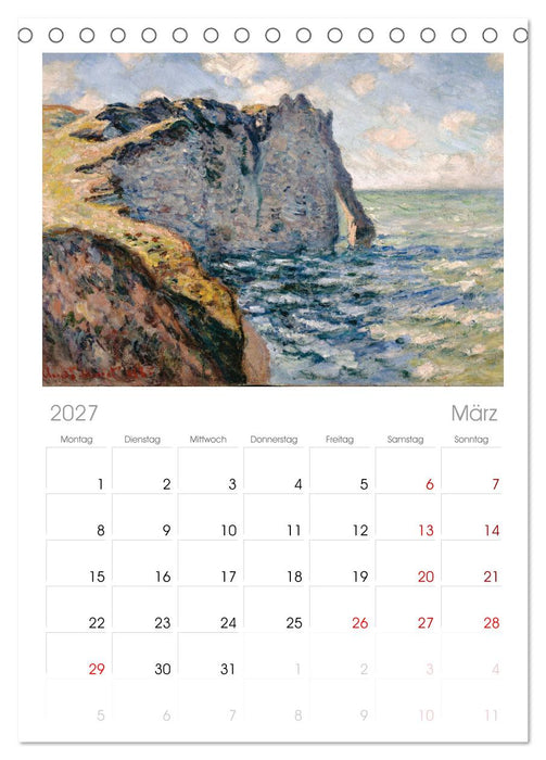 Typisch Monet (CALVENDO Tischplaner A5H 2027)