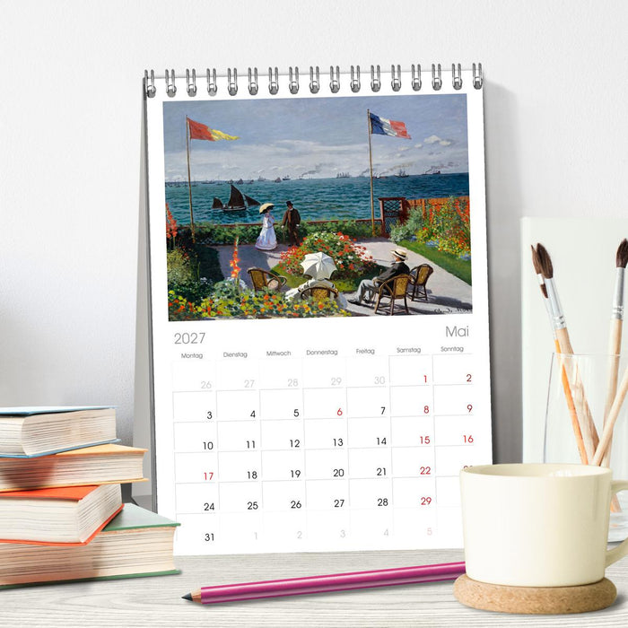 Typisch Monet (CALVENDO Tischplaner A5H 2027)