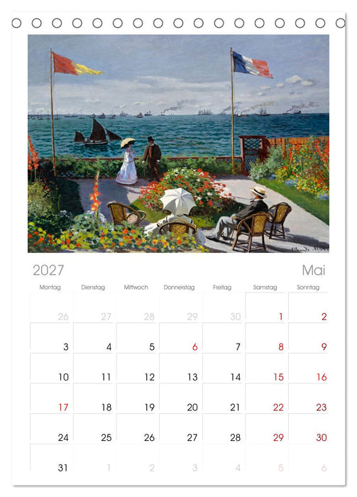 Typisch Monet (CALVENDO Tischplaner A5H 2027)