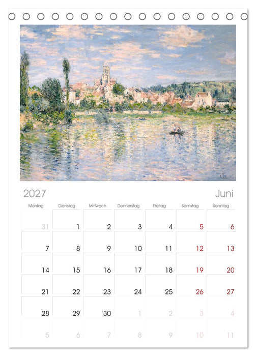 Typisch Monet (CALVENDO Tischplaner A5H 2027)