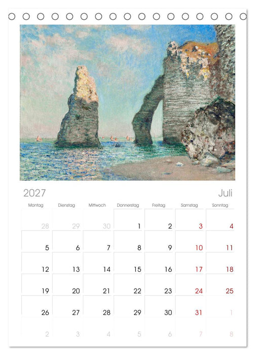 Typisch Monet (CALVENDO Tischplaner A5H 2027)
