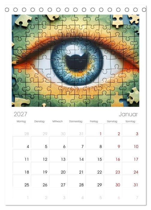 Faszination PUZZLE (CALVENDO Tischplaner A5H 2027)