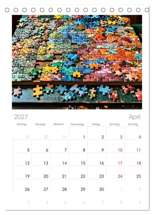 Faszination PUZZLE (CALVENDO Tischplaner A5H 2027)