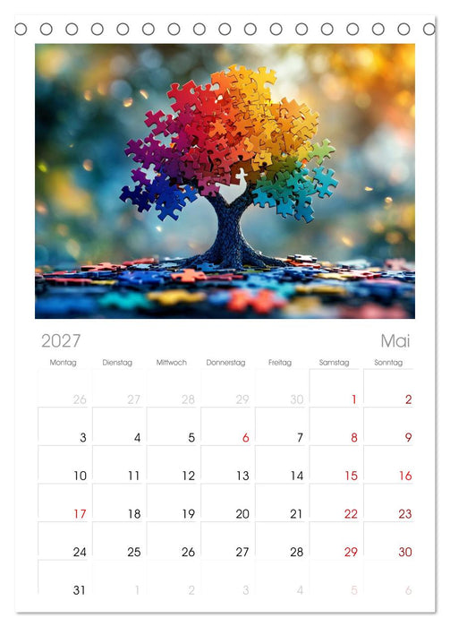 Faszination PUZZLE (CALVENDO Tischplaner A5H 2027)