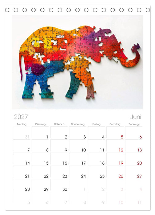 Faszination PUZZLE (CALVENDO Tischplaner A5H 2027)
