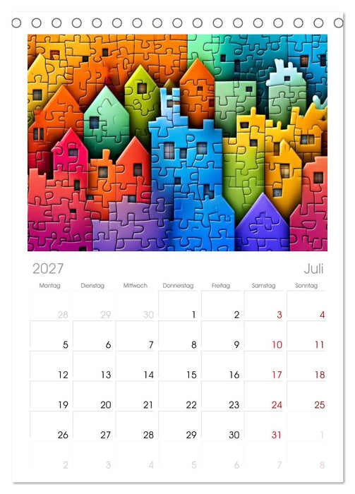 Faszination PUZZLE (CALVENDO Tischplaner A5H 2027)