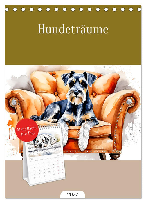 Hundeträume (CALVENDO Tischplaner A5H 2027)