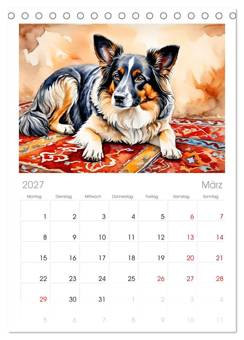 Hundeträume (CALVENDO Tischplaner A5H 2027)