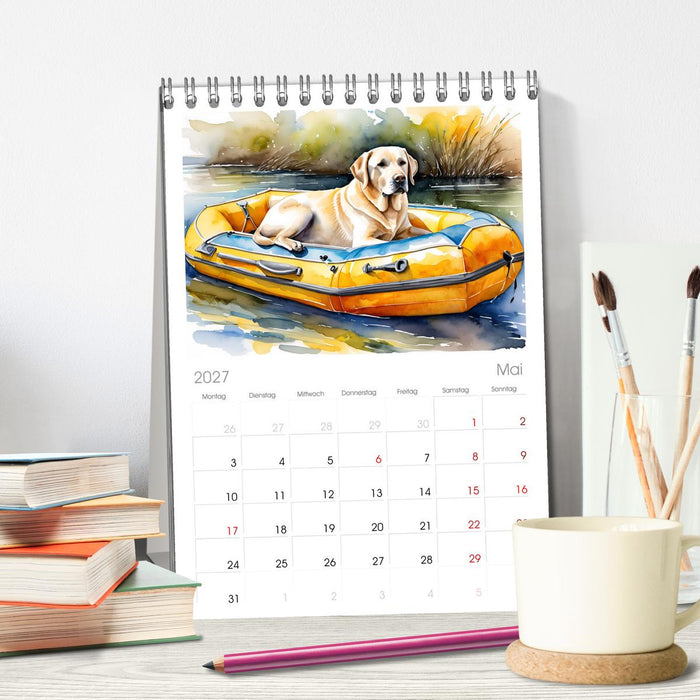 Hundeträume (CALVENDO Tischplaner A5H 2027)