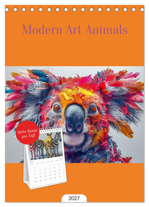 Modern Art Animals (CALVENDO Tischplaner A5H 2027)