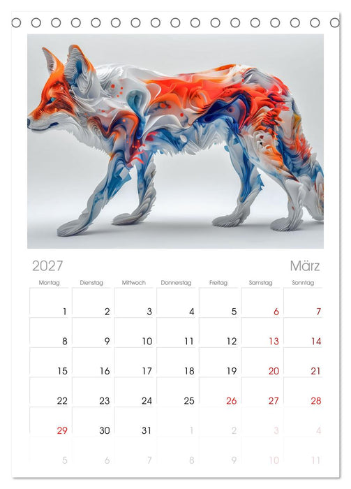 Modern Art Animals (CALVENDO Tischplaner A5H 2027)