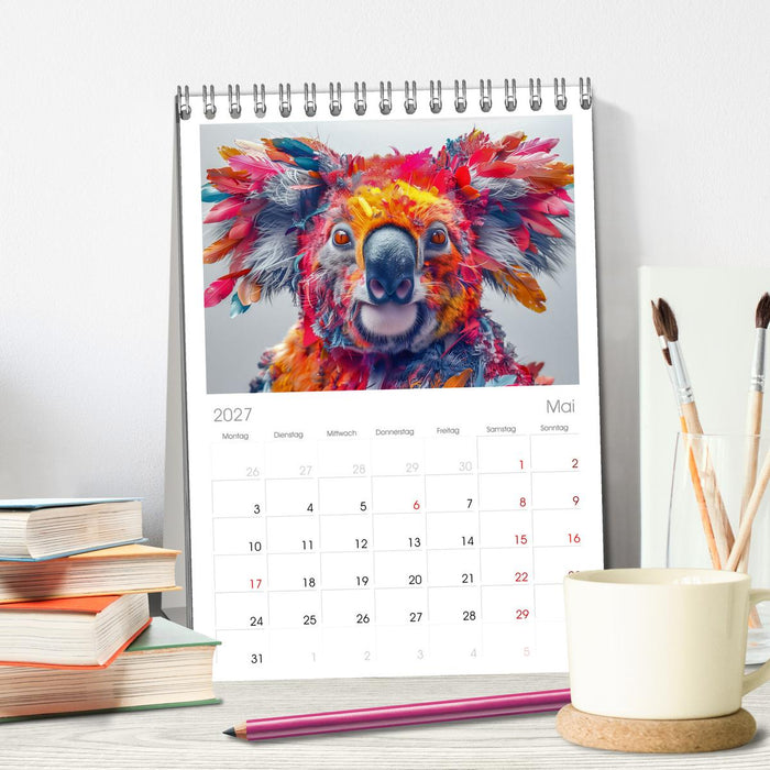 Modern Art Animals (CALVENDO Tischplaner A5H 2027)
