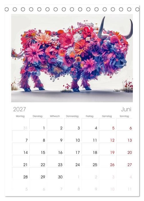 Modern Art Animals (CALVENDO Tischplaner A5H 2027)