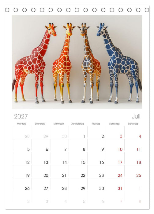 Modern Art Animals (CALVENDO Tischplaner A5H 2027)
