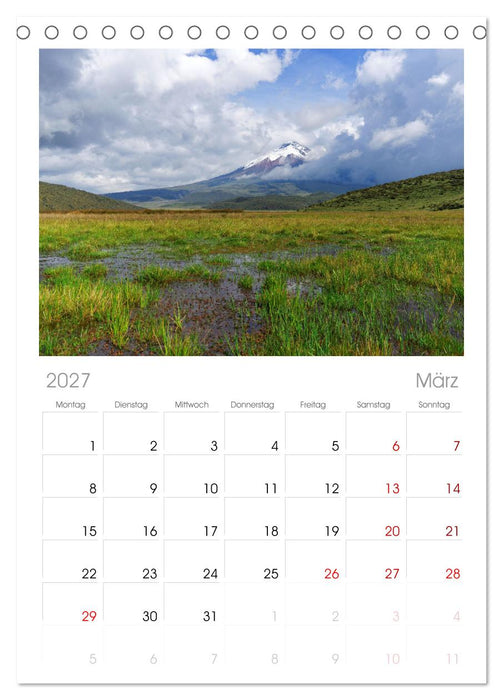 Entdecke Ecuador (CALVENDO Tischplaner A5H 2027)