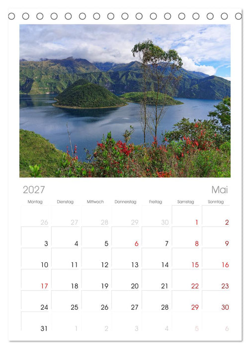 Entdecke Ecuador (CALVENDO Tischplaner A5H 2027)