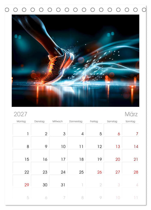 Sport Art (CALVENDO Tischplaner A5H 2027)