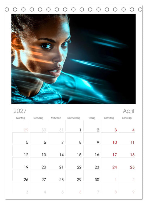 Sport Art (CALVENDO Tischplaner A5H 2027)