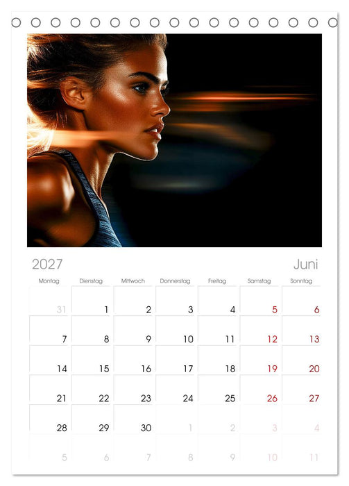 Sport Art (CALVENDO Tischplaner A5H 2027)