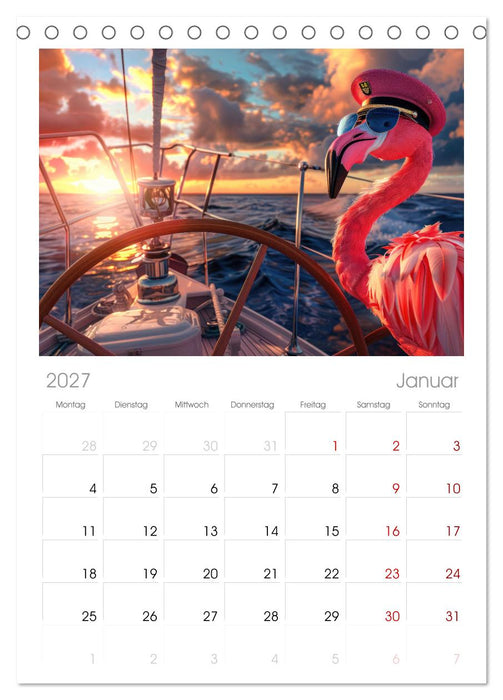Der tierisch Skipper-Kalender (CALVENDO Tischplaner A5H 2027)