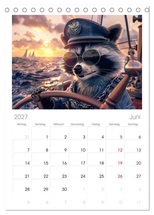 Der tierisch Skipper-Kalender (CALVENDO Tischplaner A5H 2027)