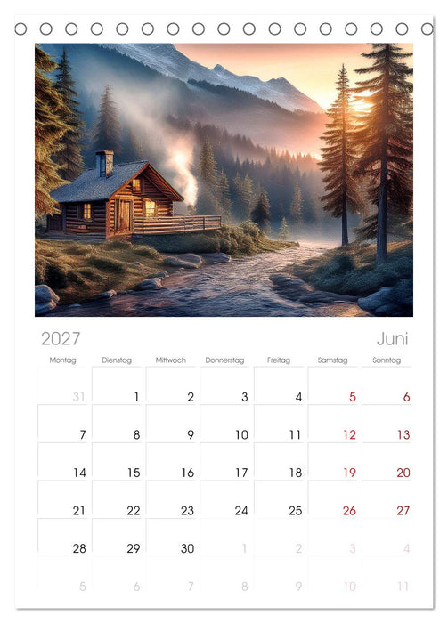 Landschaft romantisch gesehen (CALVENDO Tischplaner A5H 2027)