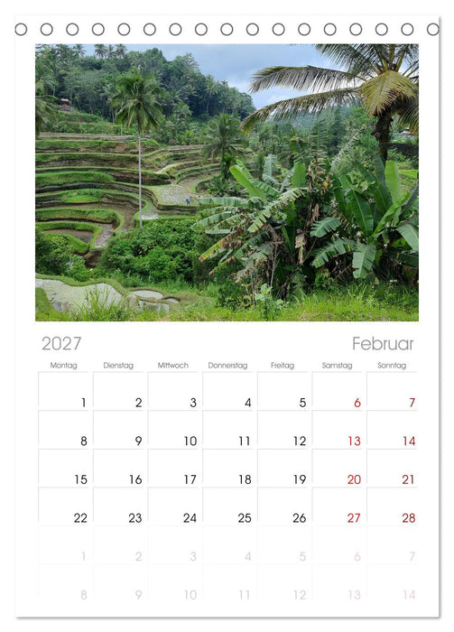 Bali - Götterinsel (CALVENDO Tischplaner A5H 2027)