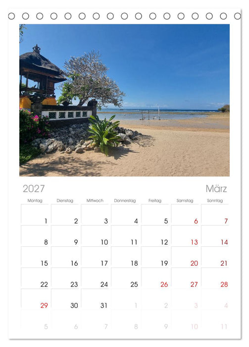 Bali - Götterinsel (CALVENDO Tischplaner A5H 2027)