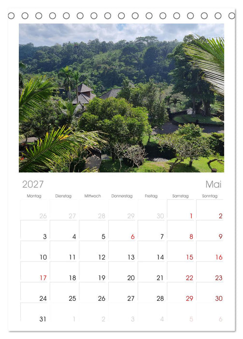 Bali - Götterinsel (CALVENDO Tischplaner A5H 2027)