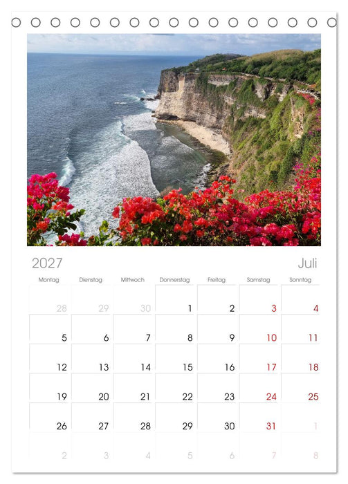 Bali - Götterinsel (CALVENDO Tischplaner A5H 2027)