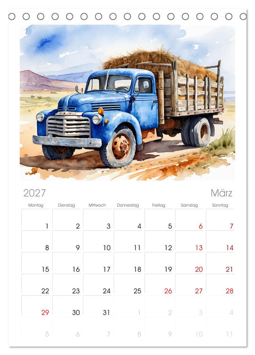 Nostalgische Trucks (CALVENDO Tischplaner A5H 2027)